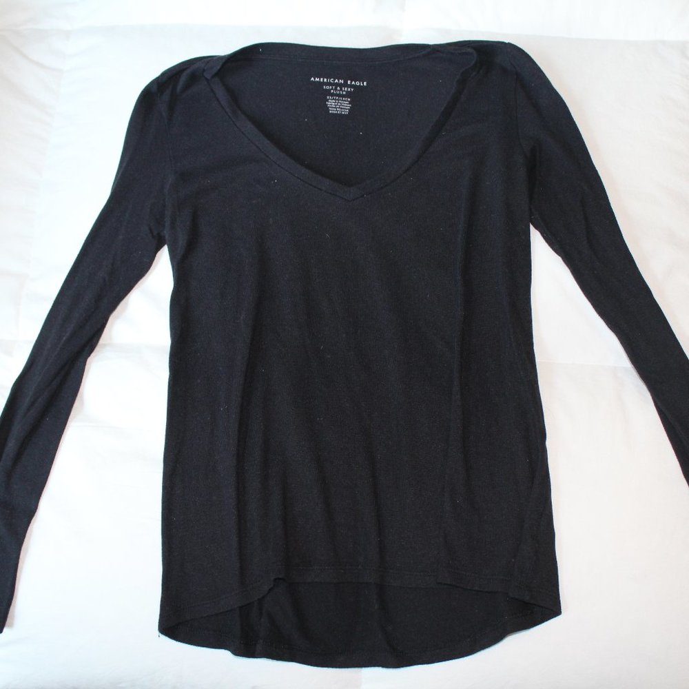 Long Sleeve V Neck Super Soft Shirt